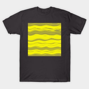 Yellow Abstract Waves T-Shirt